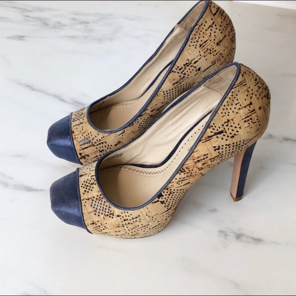 Pour La Victoire Gianna Cork Heels Size 6 M - Picture 7 of 8